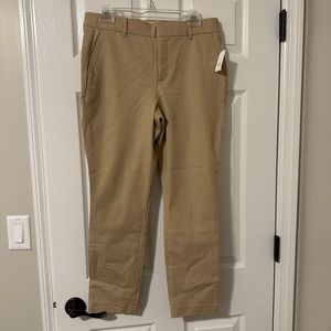 NWT GAP signature skinny ankle size 10 tan pants, 95% cotton/5% spandex